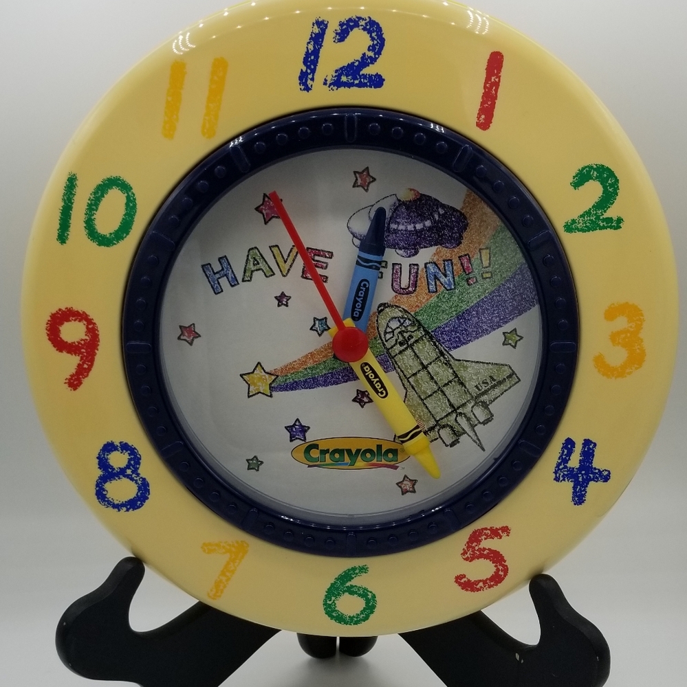 Vintage Crayola Spaceship Wall Clock